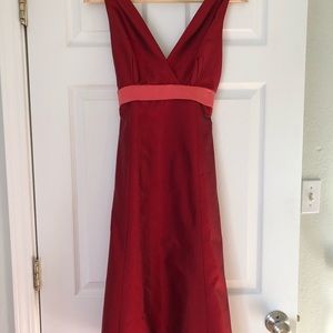 Jenny Yoo silk shantung red dress